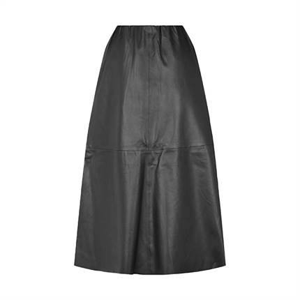 PBO Lapa lædernederdel - Black 